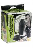 Throbbing Dong Inflatable Vibrating Butt Plug - Black