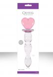 Crystal Heart of Glass Dildo - Pink